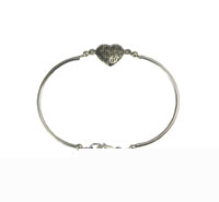 Sterling Puzzle Heart Bracelet