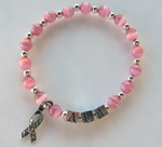 Cats Eye and Sterling Bead Bracelet