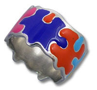Multi-Colored Puzzle Band Ring
