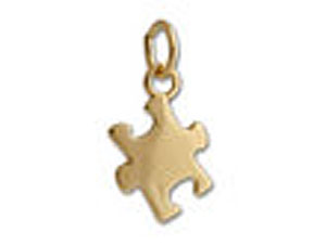 Gold Puzzle Charm