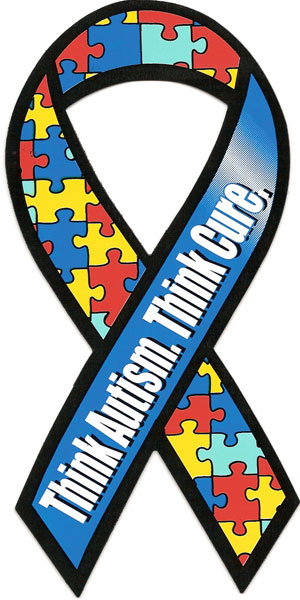 Autism Awareness Ribbon Car Magnet