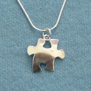 Puzzle Piece Pendant - Curved Charm