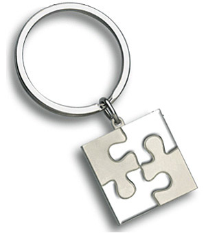 Silver Puzzle Keyring