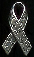 Sterling Silver Ribbon Lapel Pin