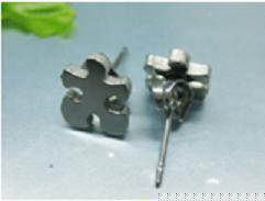 Puzzle Piece Post Earrings - Stainless Steel
