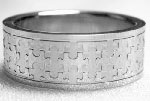 Stainless Steel Puzzle Piece Ring
